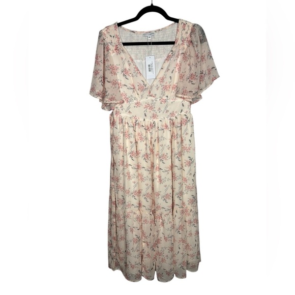 NWT Baltic Born Romantic Dainy Iris Midi Dress Size Small in Blush Floral - Picture 3 of 14